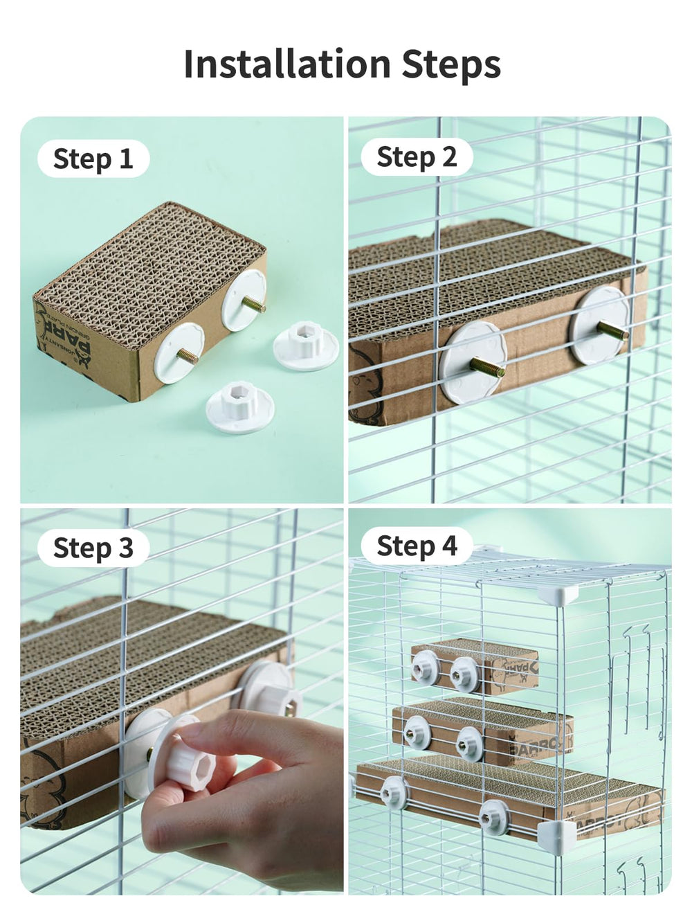 JONS NTY size options plate; helps choose the right fit for cage space.