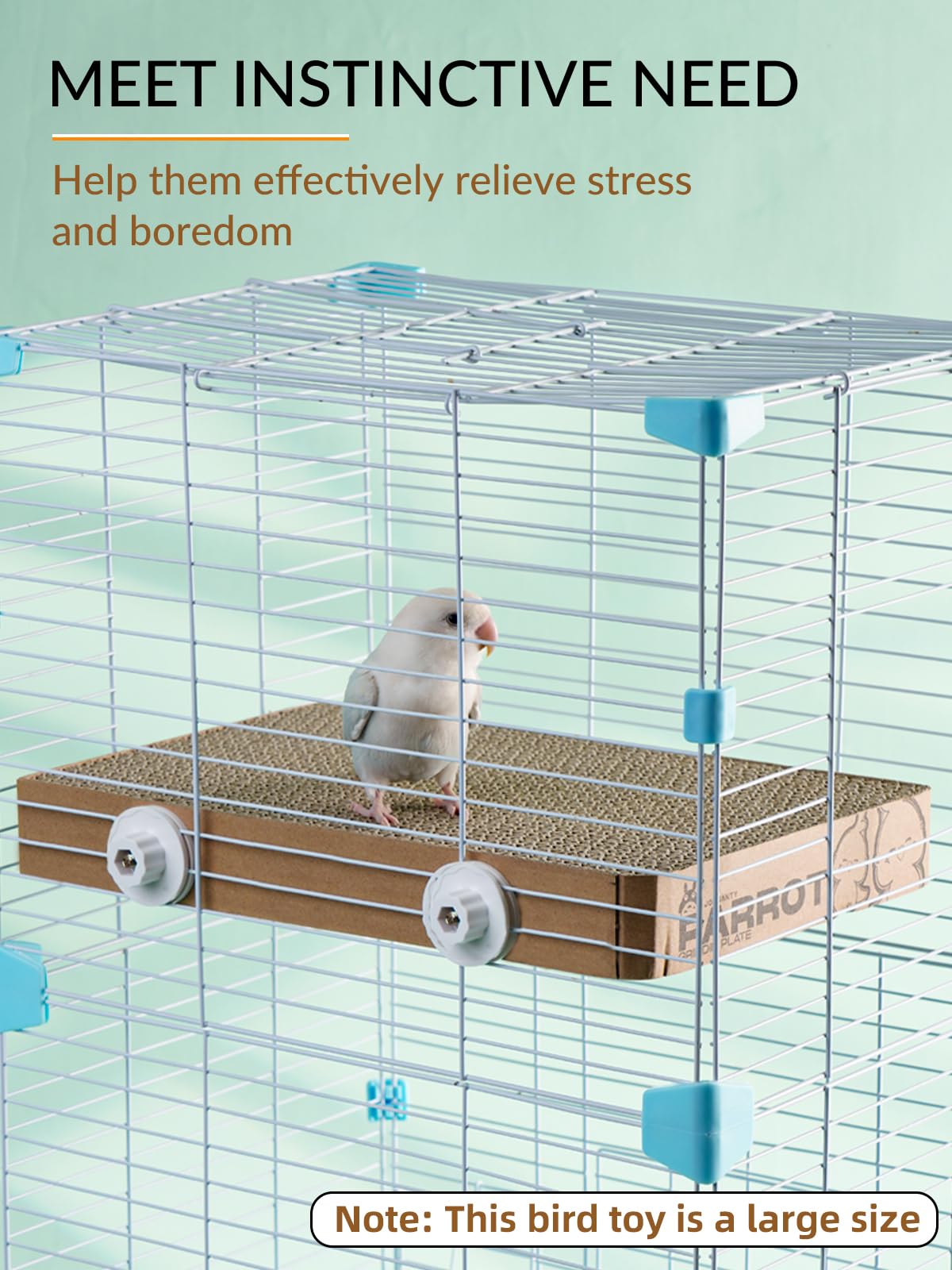 JONS NTY beak cleaning surface supports natural beak maintenance during play.