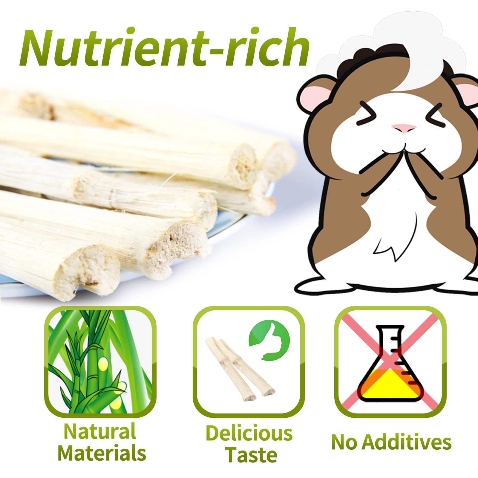 JONSNTY teething toy 11 cm length aids gentle tooth grinding for small animals.