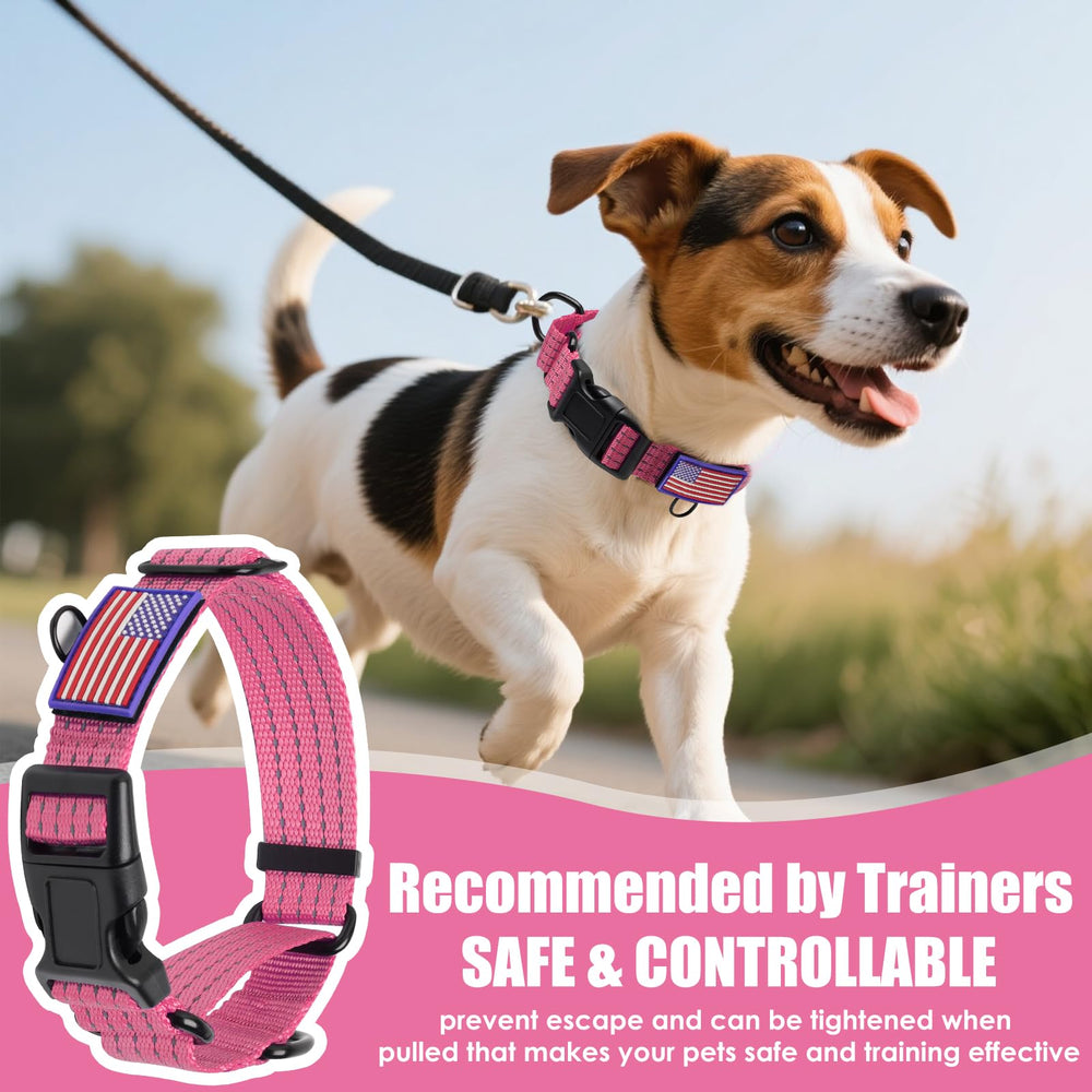 JOOCPUP martingale collar reflective 360-degree strips enhance visibility in low light conditions