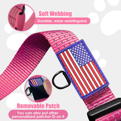 JOOCPUP martingale collar adjustable-fit close-up shows quick-release buckle for easy on-and-off