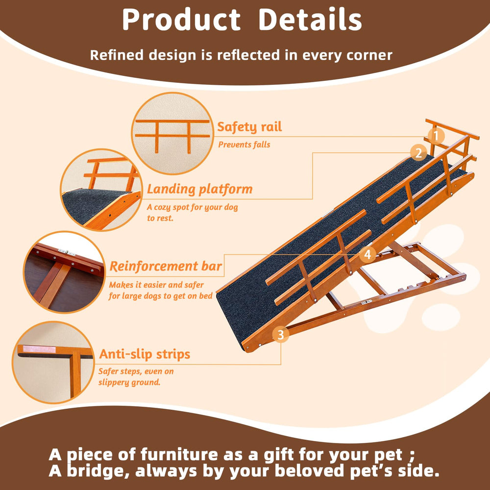 Jopavo dog ramp height adjustment options suit large dogs