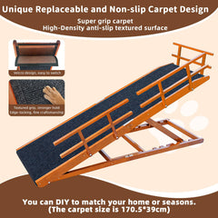 Jopavo dog ramp with side rails for added security