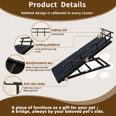 Jopavo dog ramp folds compactly for easy under-bed storage and quick setup
