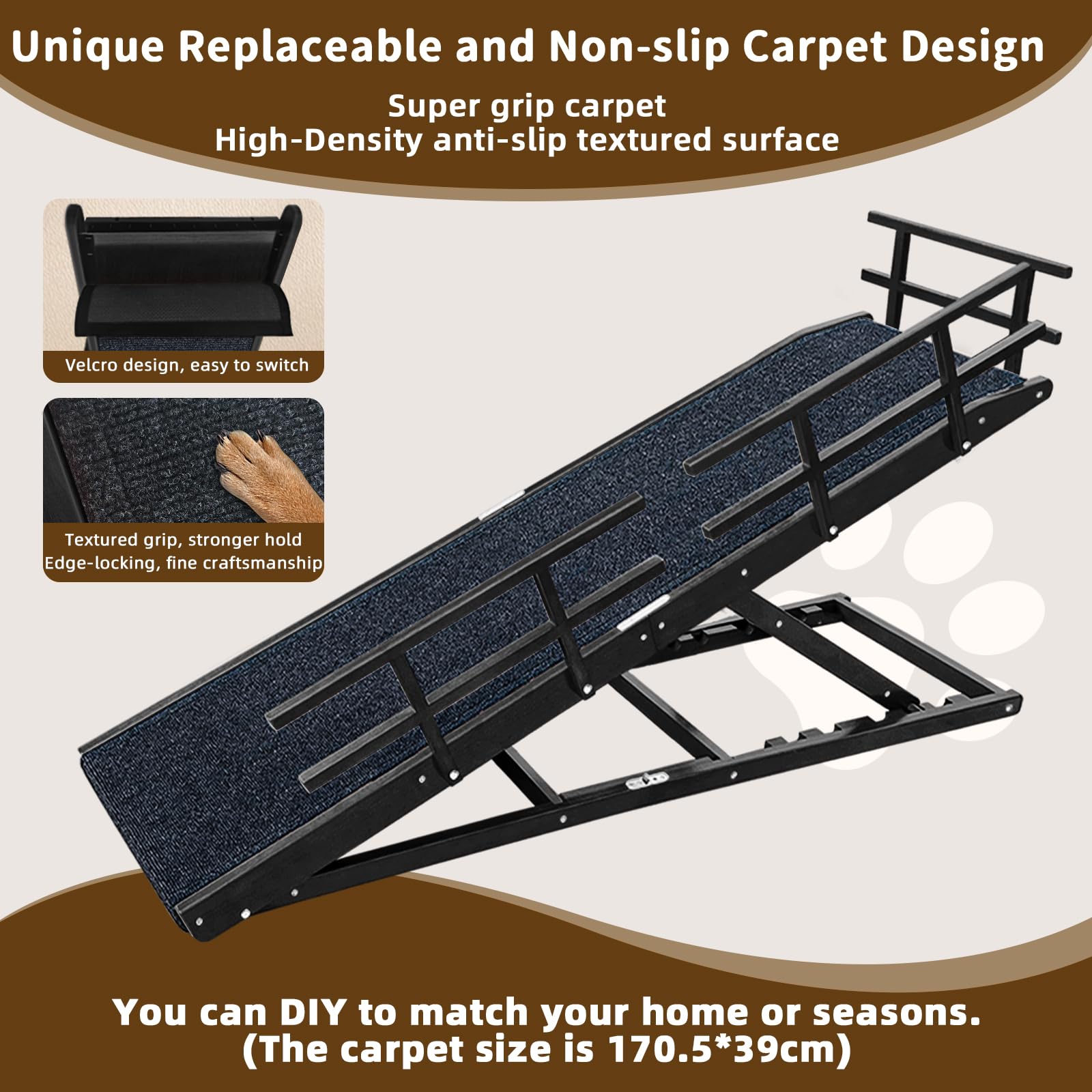 Jopavo dog ramp built from sturdy wood for reliable support and long-lasting use