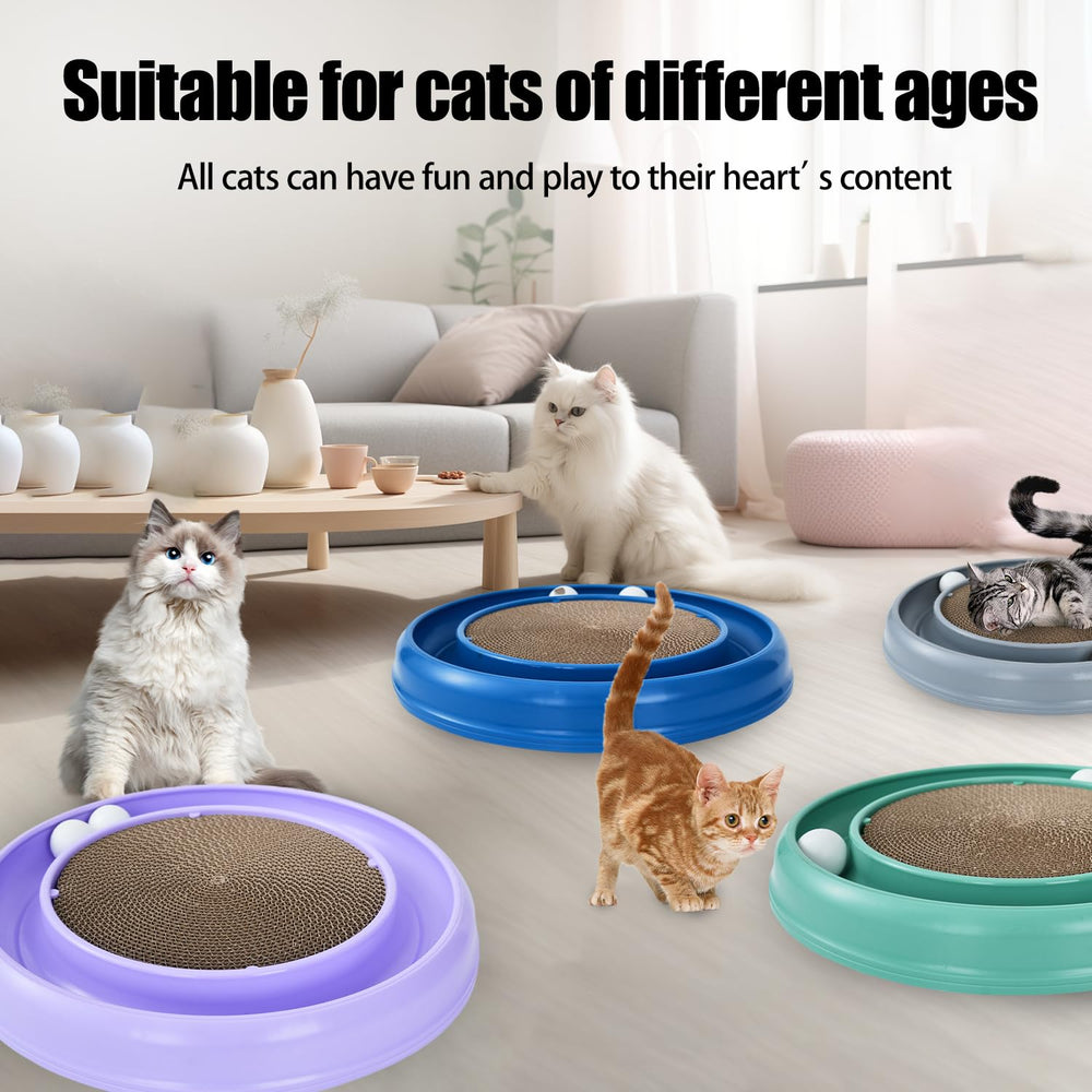 JOPOY purple 2-in-1 cat toy for indoor cats in small spaces.