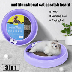 JOPOY reversible scratch pad on durable cardboard for long-lasting scratching.