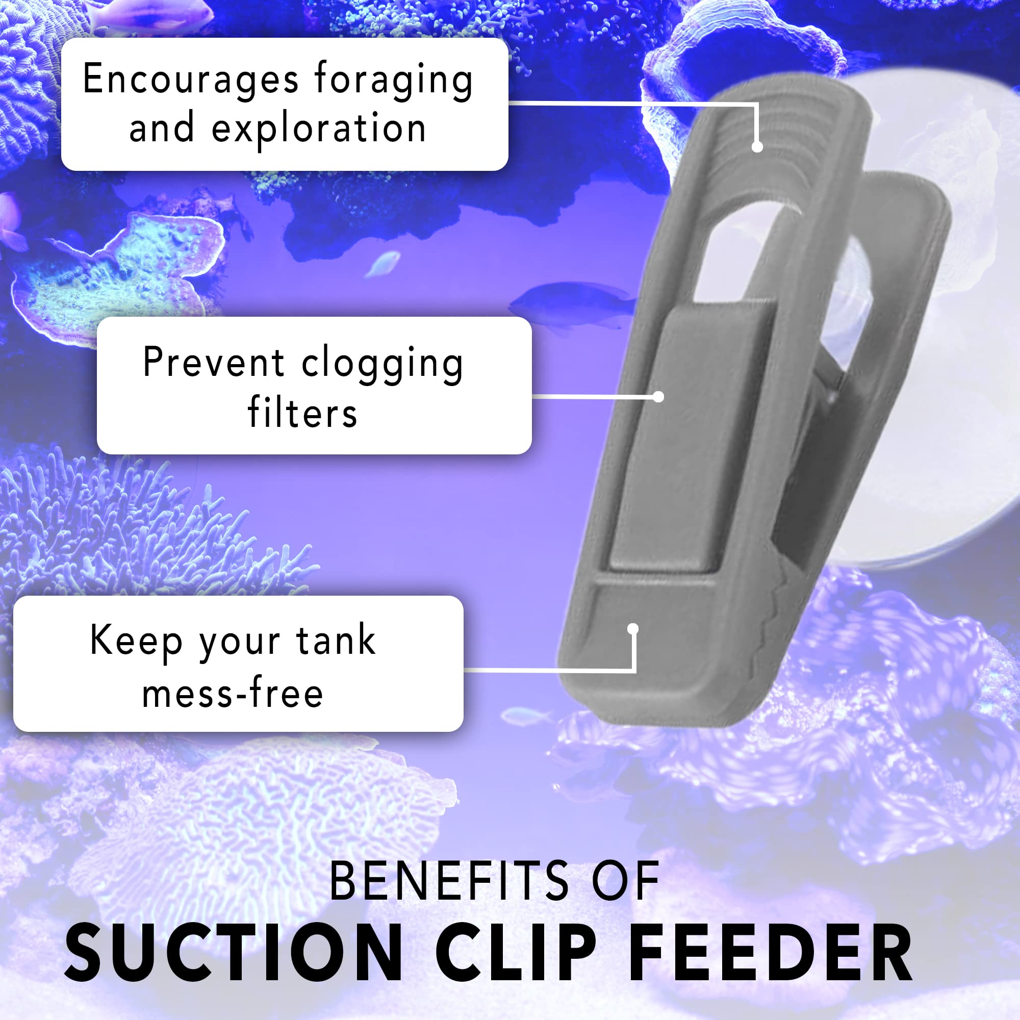 JOR Catappa leaf clip close-up secures leaves for water enrichment