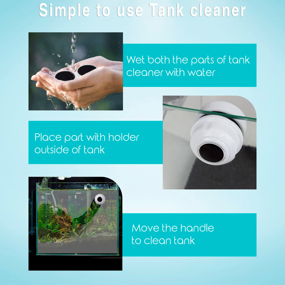 JOR glass-tank-scrubber-soft-bristles close-up highlights no-scratch cleaning for clear viewing