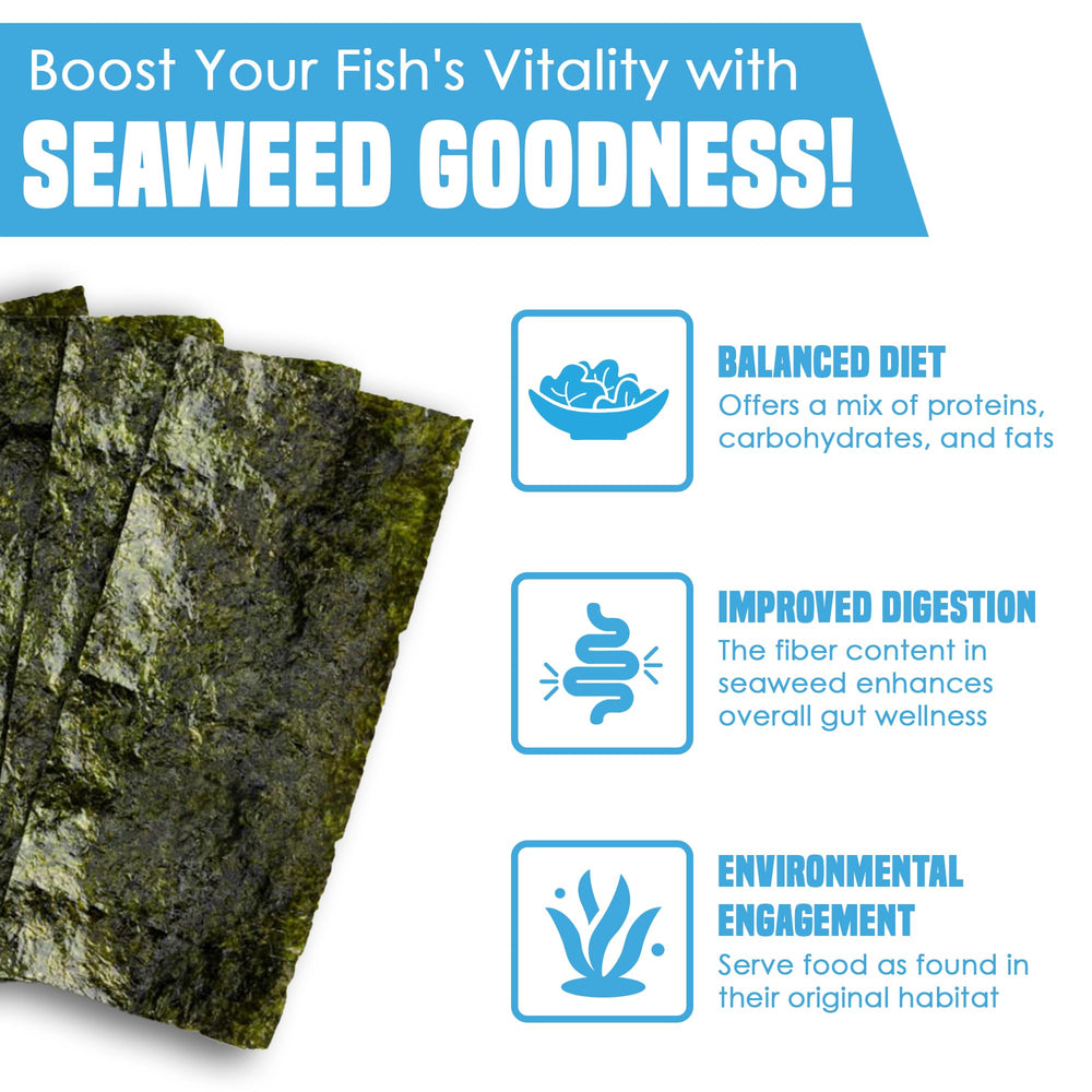 JOR seaweed sheets cut-to-size flexibility helps tailor portions for different tanks.