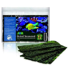 JOR seaweed sheets dried snack provides bottom feeders with a nutritious grazing option.