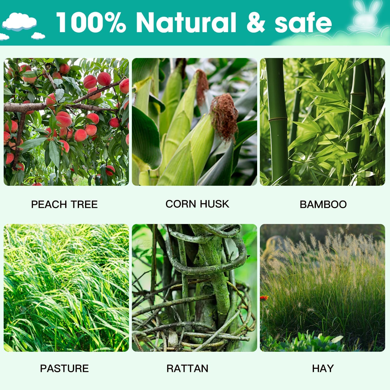 Jorewood Alfalfa hay cake presented for multi-item enrichment and chew variety