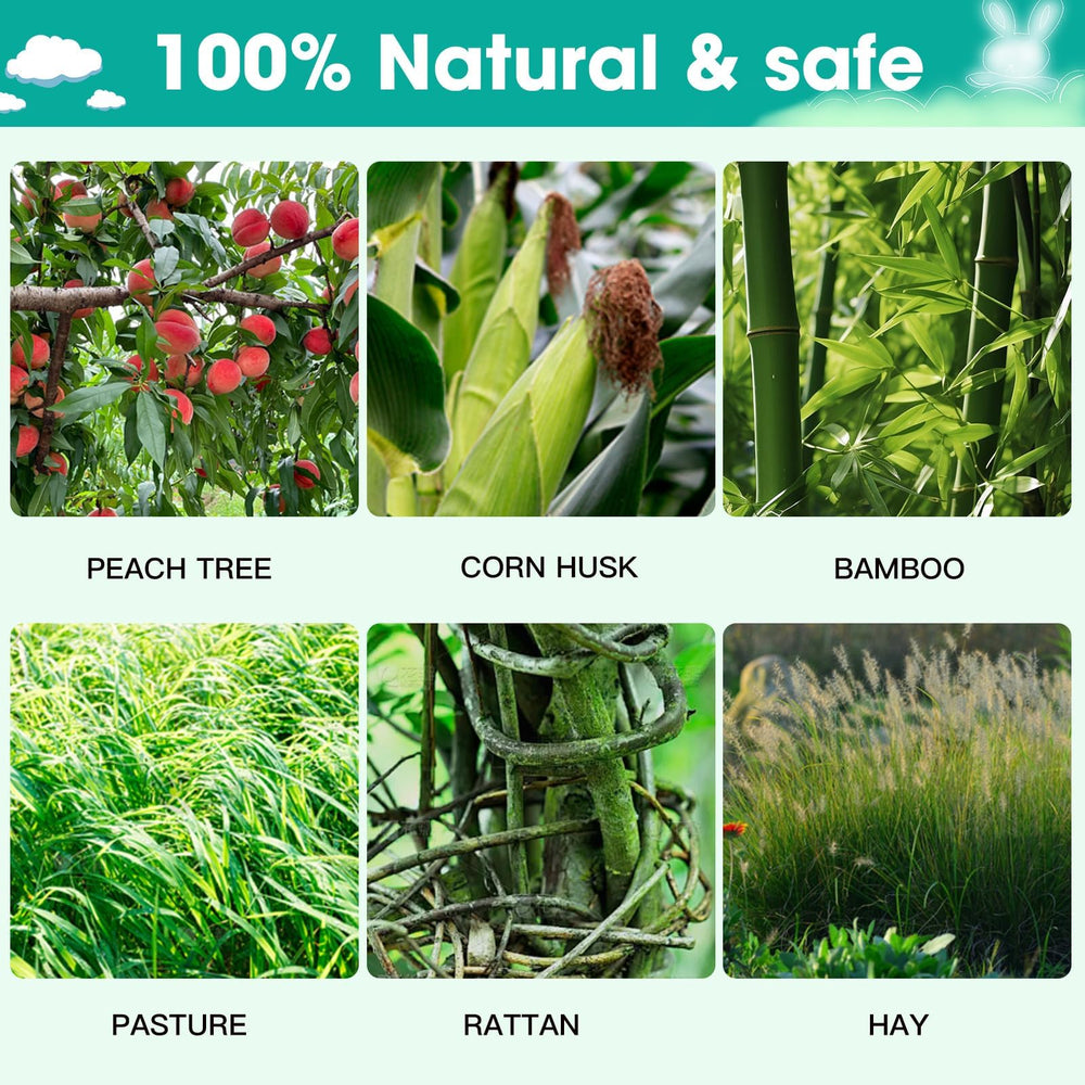 Jorewood Alfalfa hay cake presented for multi-item enrichment and chew variety