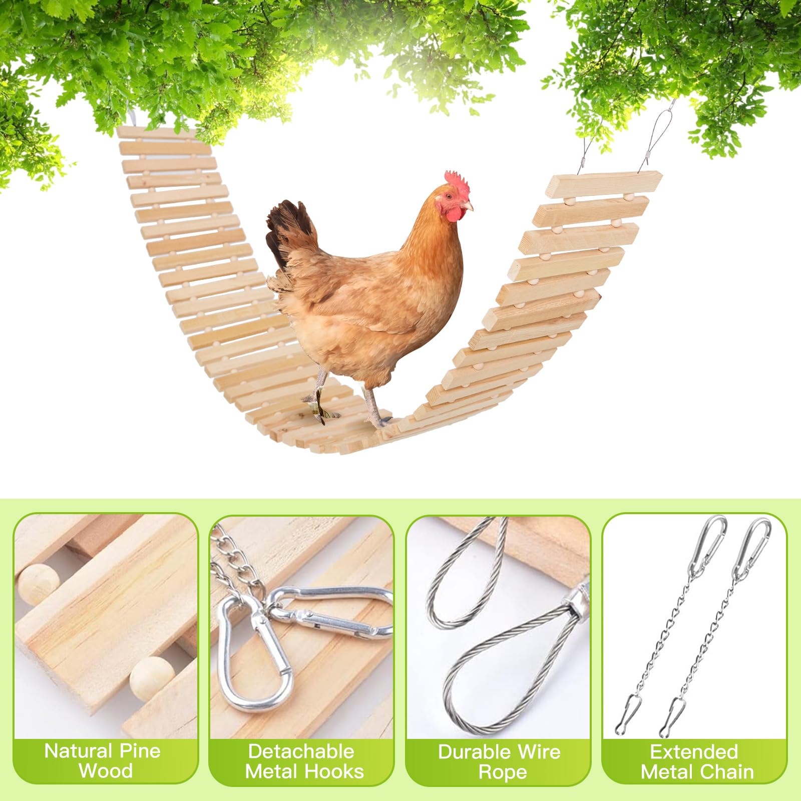 Jorewood Chicken Coop Toy Natural-Beads showcases untreated pine and formaldehyde-free plywood
