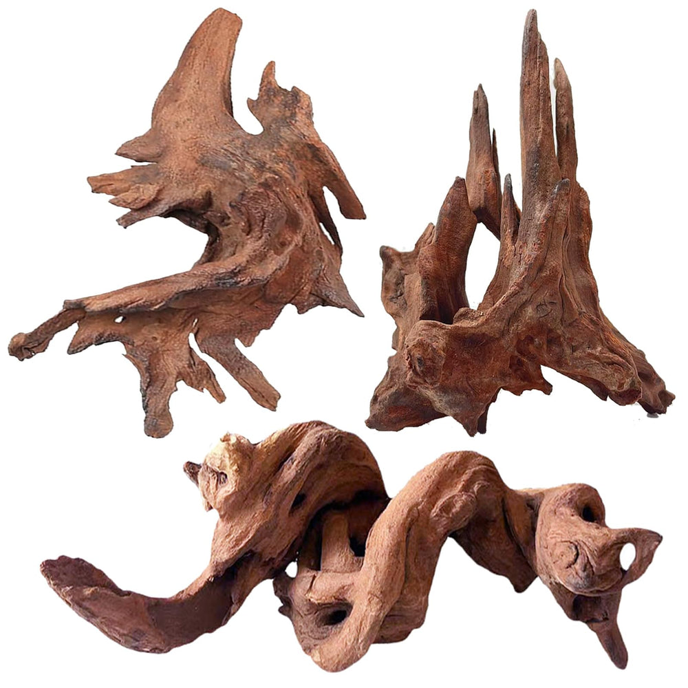 Jorewood driftwood twisted-branch 7-11in for natural aquarium habitat and terrarium climbing