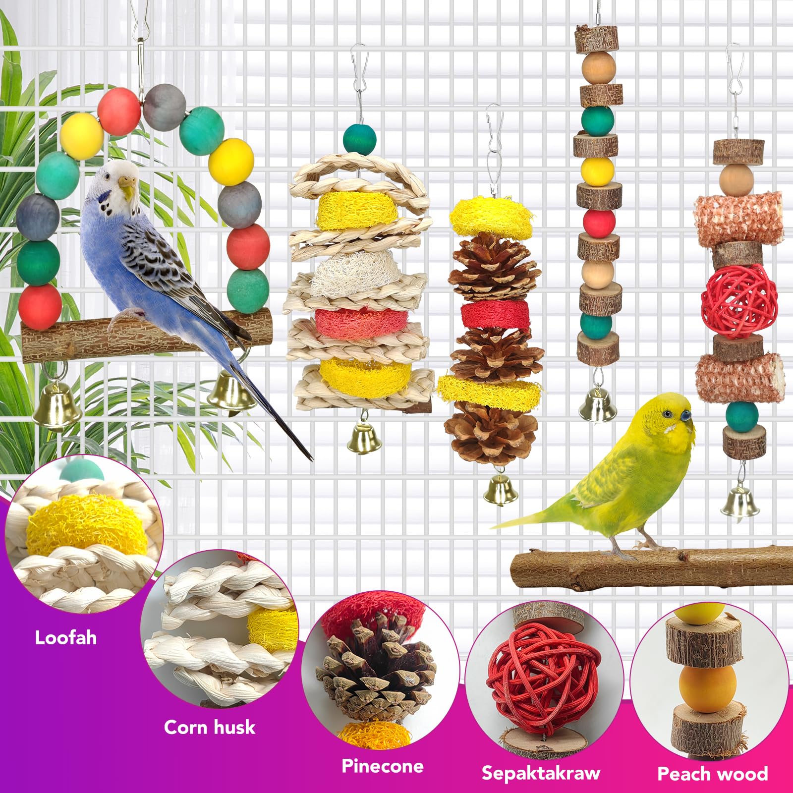 JOREWOOD hanging perch attachment simplifies cage setup for quick bird play