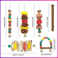 JOREWOOD peach wood toys for parrot cages encourage chewing and beak maintenance