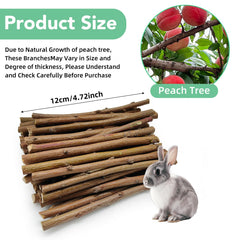 Jorewood peach wood chew sticks closeup texture reveals deep grooves for tooth grinding.