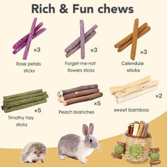 Jorewood Rabbit Chew Toys apple sticks support daily chewing and natural foraging