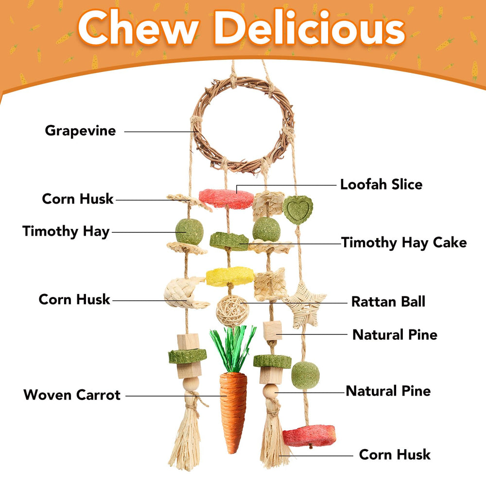 Jorewood Rabbit Chew Toys multiple sizes fit all rabbit breeds