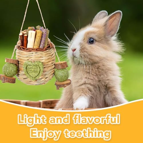 Jorewood Rabbit Chew Toys timothy hay sticks aid gentle nibbling and fiber intake