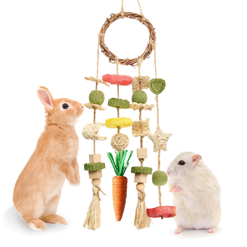Jorewood Rabbit Chew Toys variety pack with textures for engaging play