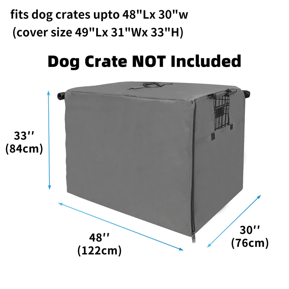 Joroamp crate cover side view with roll-up mesh window for ventilation.