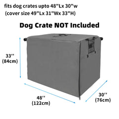 Joroamp crate cover side view with roll-up mesh window for ventilation.