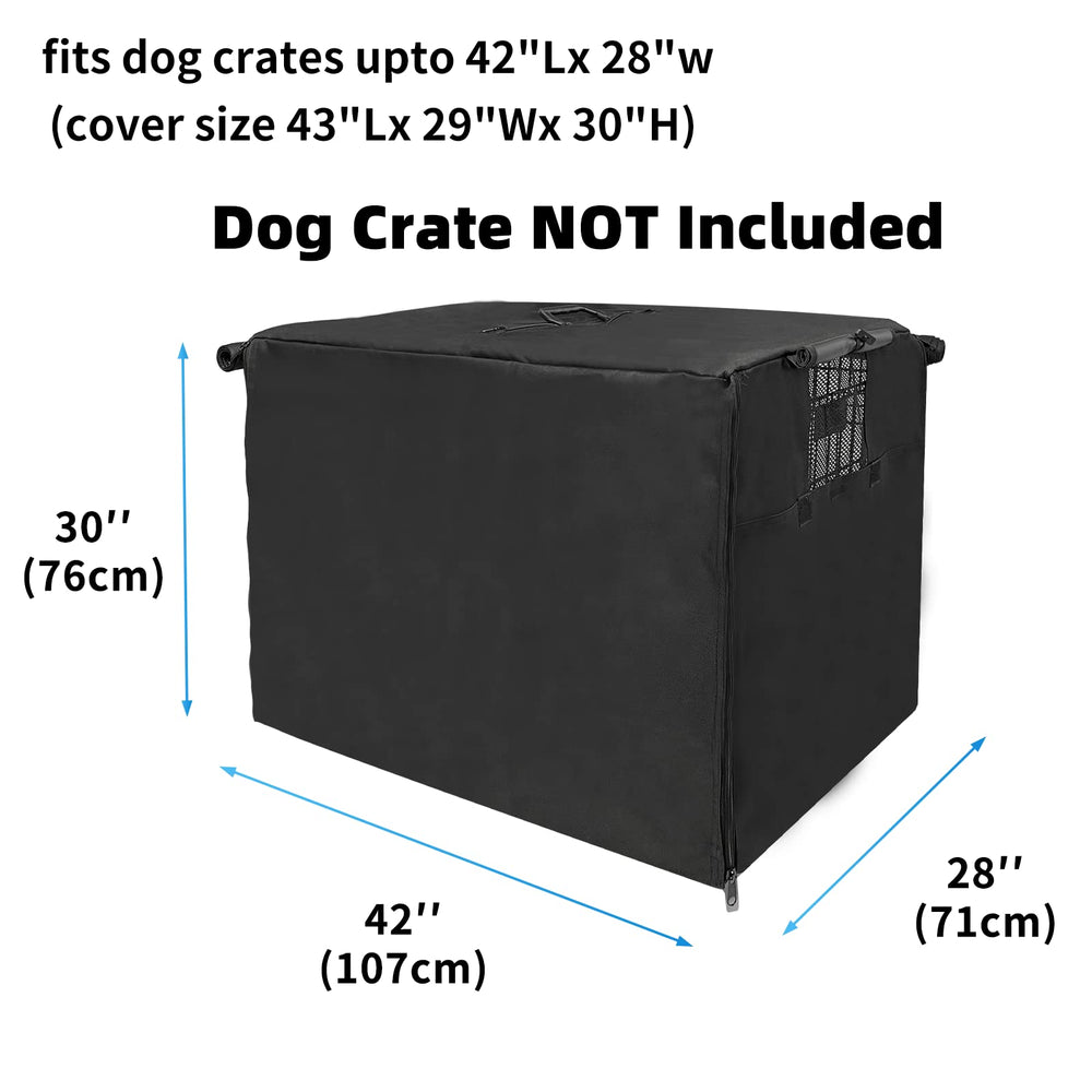 Joroamp 42-inch kennel cover side panel open demonstrates adjustable ventilation