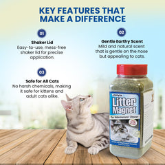 JorVet Earthy Scent Litter Magnet enhances litter box appeal with a natural fragrance.