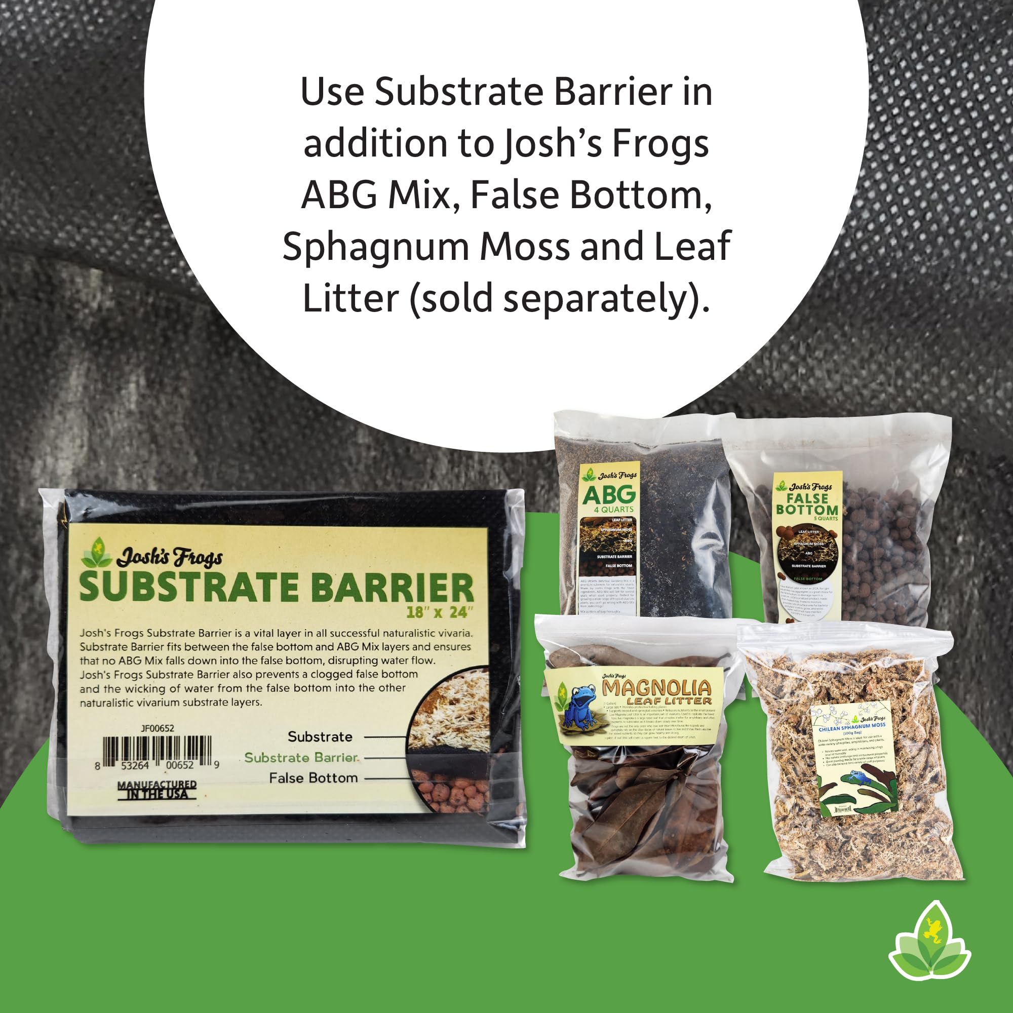 Josh's Frogs Substrate Barrier 24x18 customizable shape for precise terrarium fit