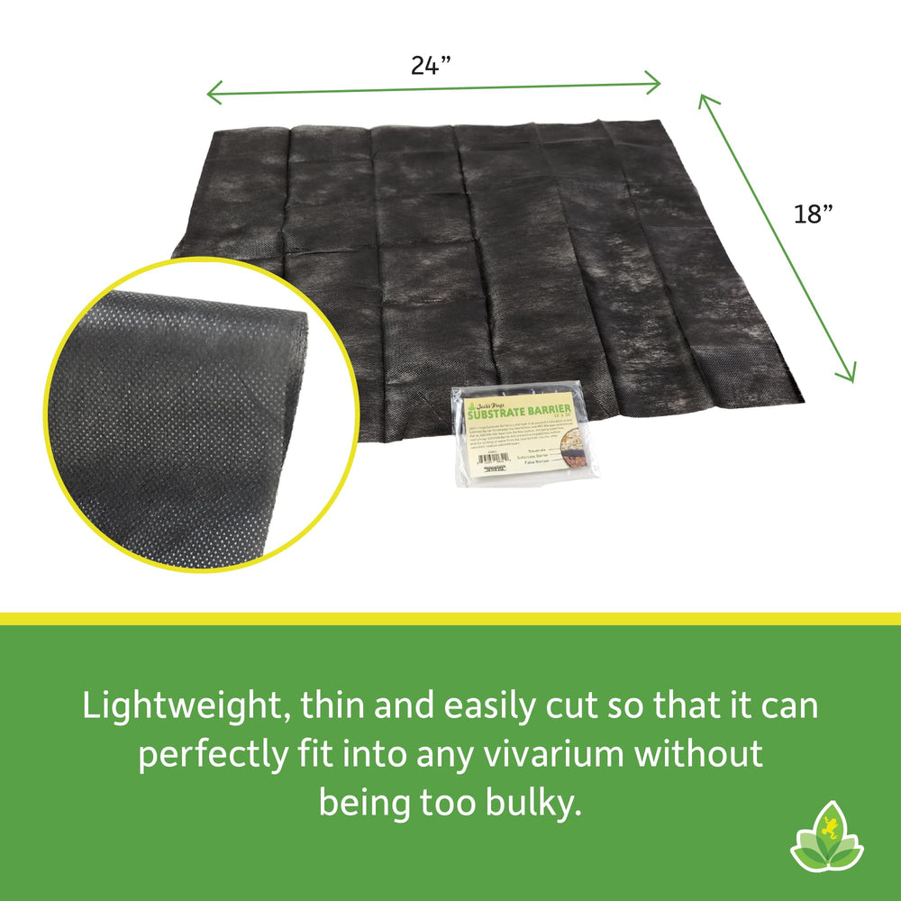 Josh's Frogs Substrate Barrier 24x18 side view illustrating layer separation in a vivarium