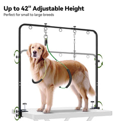 Josmimic heavy-duty steel frame ensures durability during grooming sessions with larger dogs