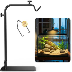 Josmimic reptile heat lamp stand base provides stable support for safe heating