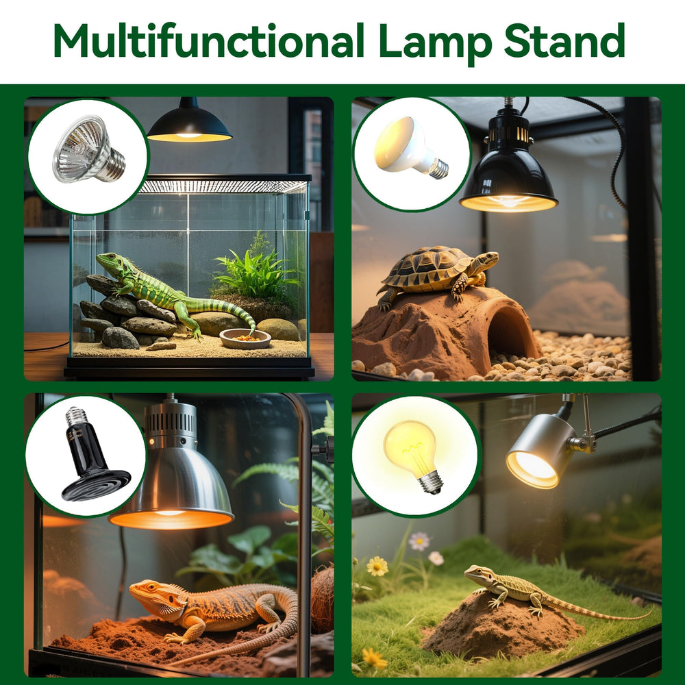 Josmimic reptile heat lamp stand cable clip keeps cords organized