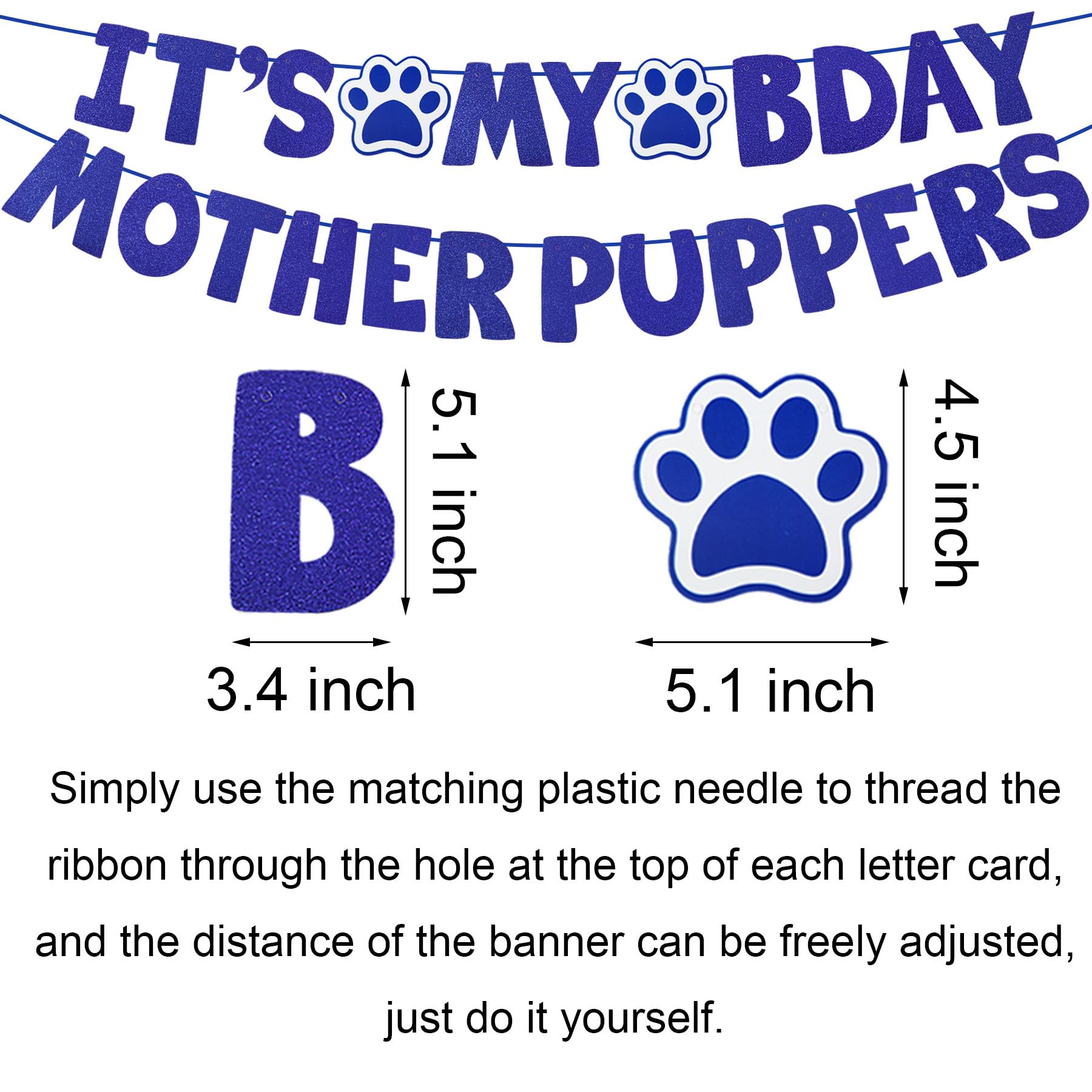 JOTFA dog birthday banner kit with easy assembly