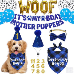 JOTFA dog birthday sign banner featuring Mother Puppers boosts party photo moments.