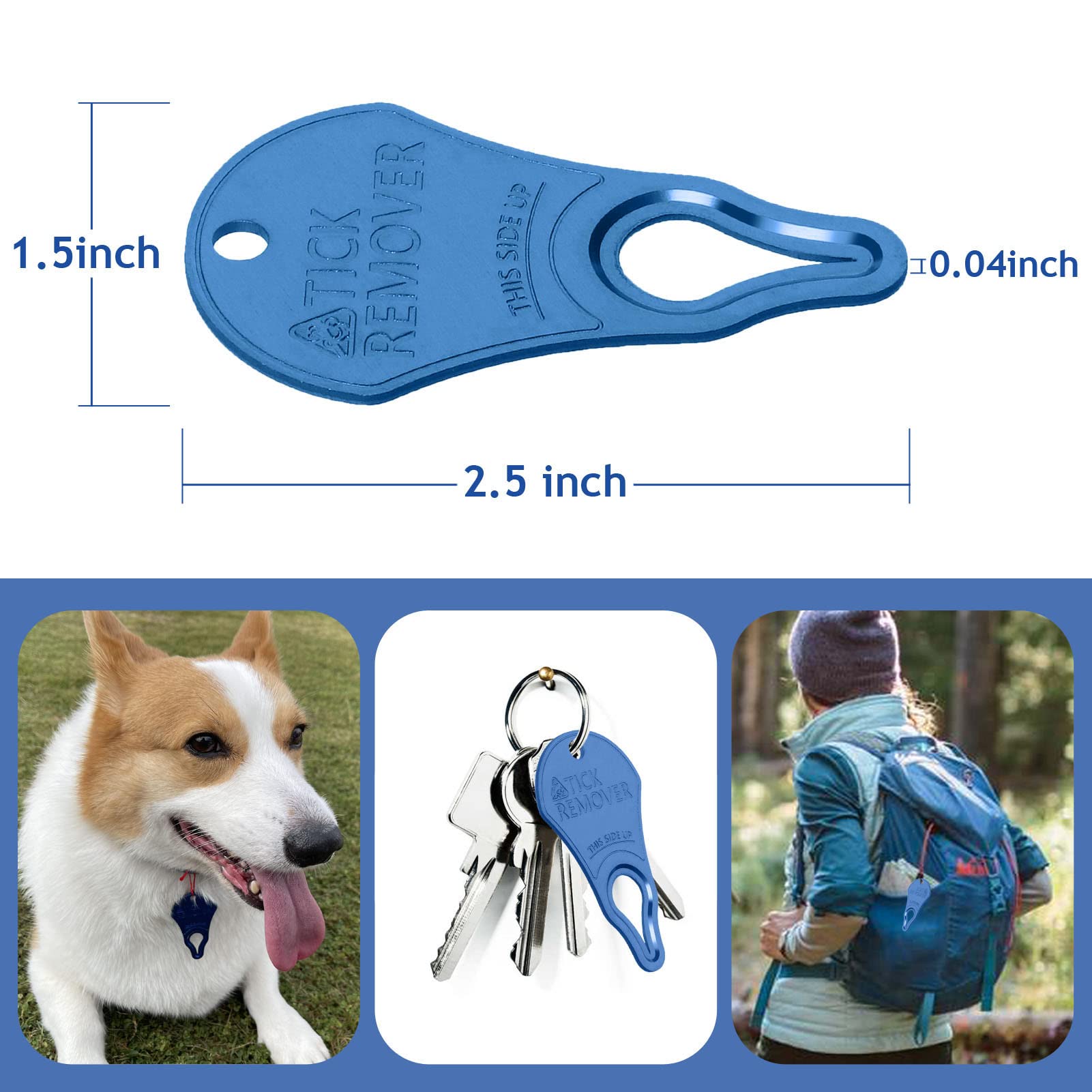 JOTOVO tick remover tool portable-daily-use fits in backpacks for on-the-go removal.