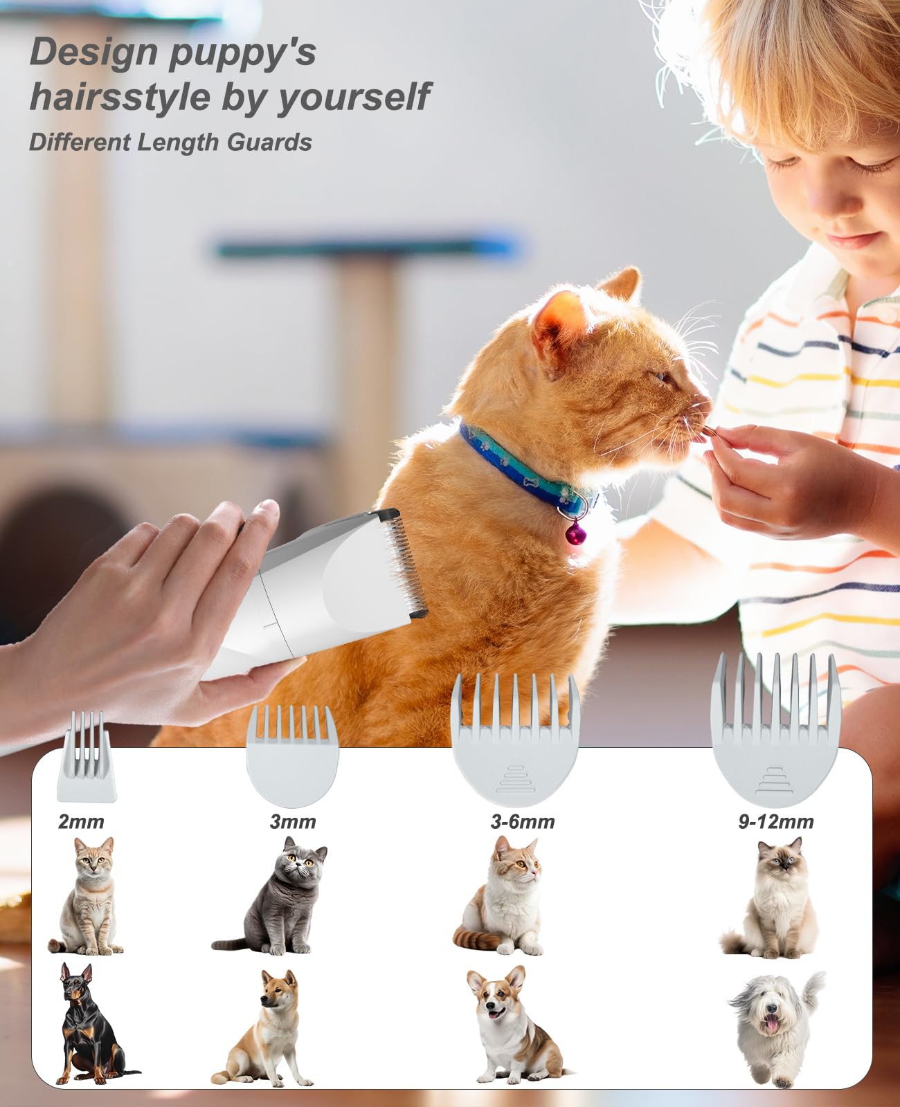 JOTUT dog clippers small details cutter head for fine grooming around face and paws