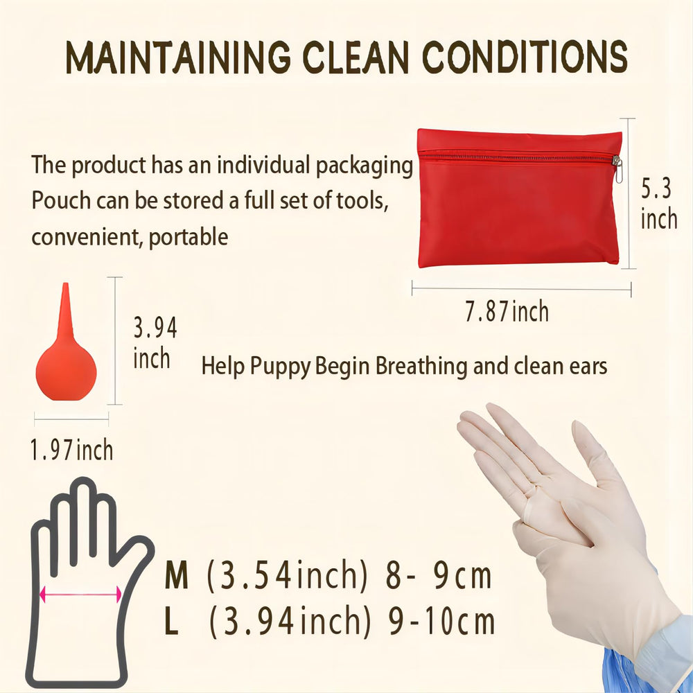 JounLoin whelping pouch storage keeps tools organized for on-the-go assistance