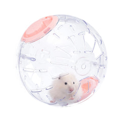 JOUSONTY 7.9-inch pink hamster ball exterior encourages active play and quick identification.