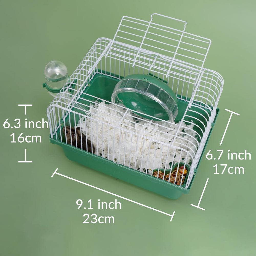 JOUSONTY hamster cage wheel-green offers in-cage exercise during travel.