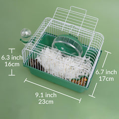 JOUSONTY hamster cage wheel-green offers in-cage exercise during travel.