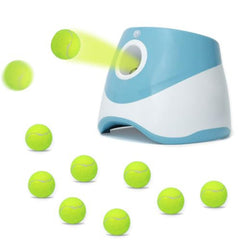 Jovani dog ball launcher blue front view for interactive play and bonding.
