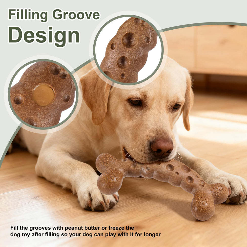 JoviQ dog chew toy bone shape supports healthy chewing habits during playtime.