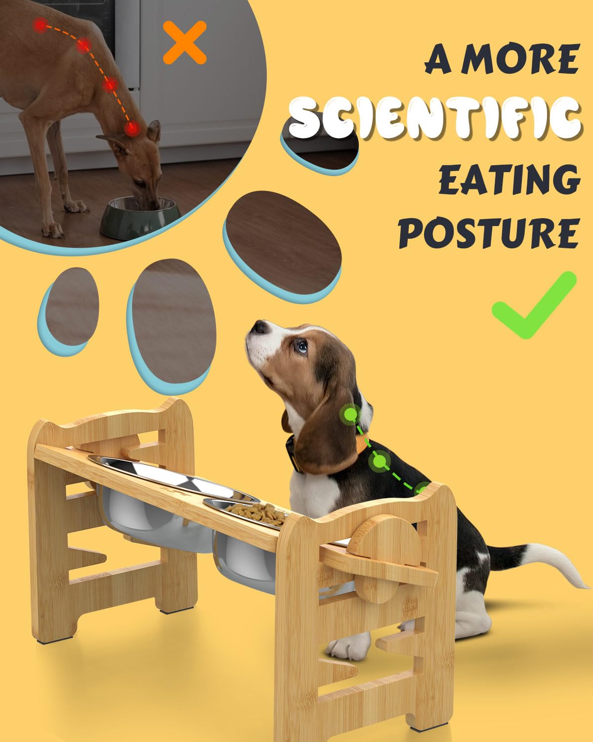 Jovrun adjustable-heights-dog-feeder — grows with your pet for comfortable meals.