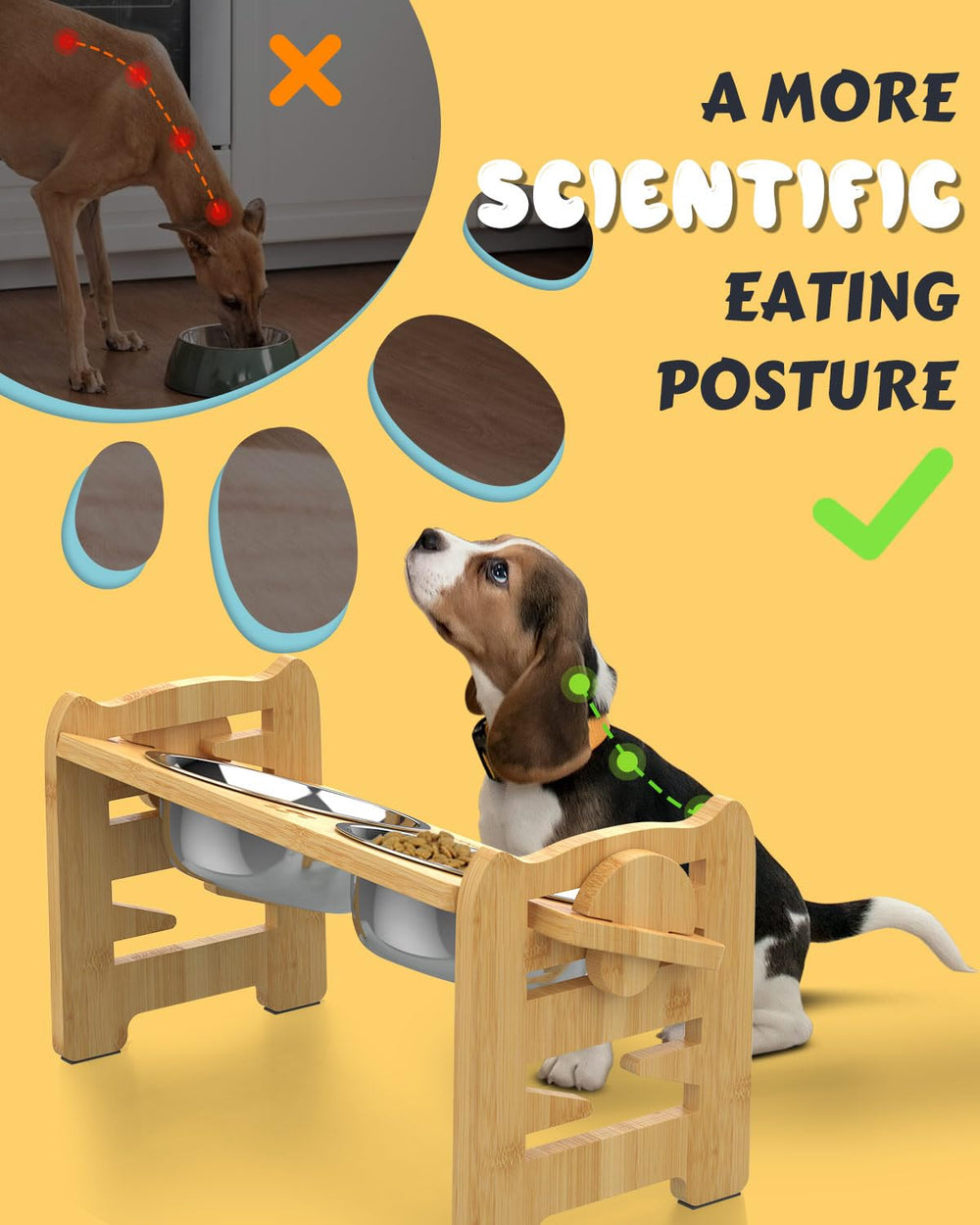 Jovrun adjustable-heights-dog-feeder — grows with your pet for comfortable meals.