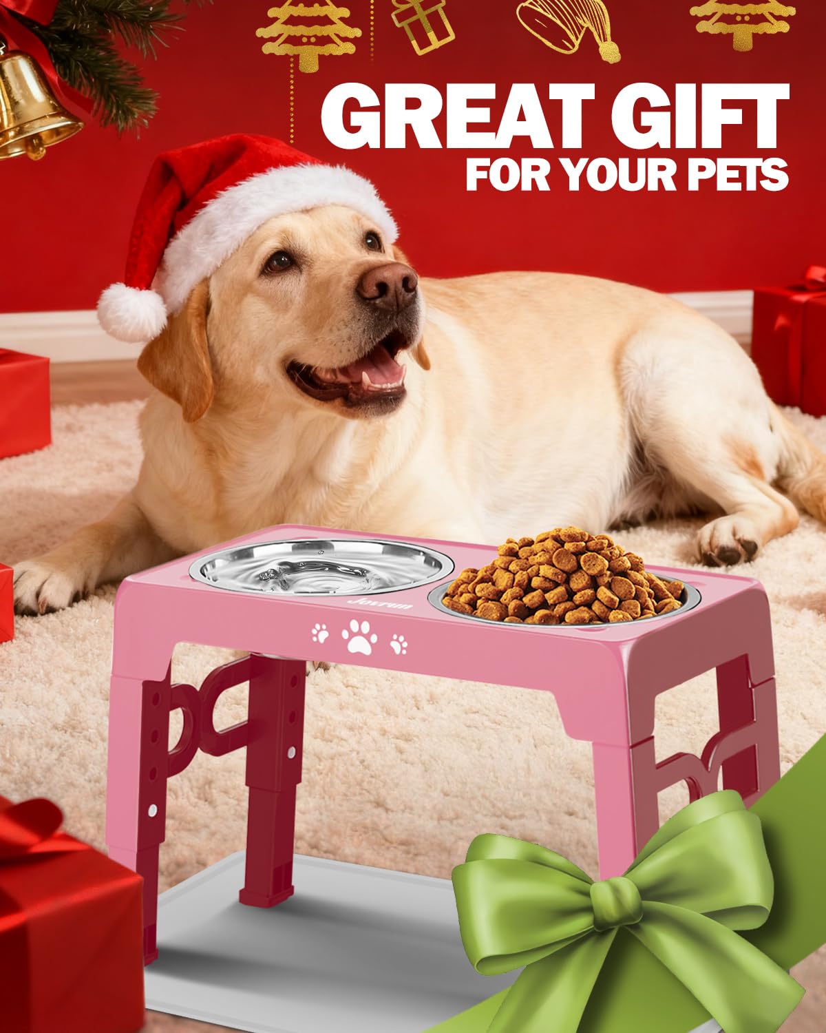 Jovrun elevated dog bowls dishwasher-safe bowls simplify cleanup after meals