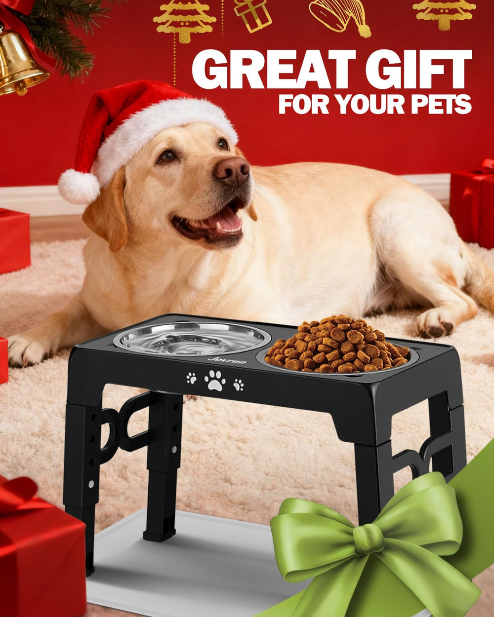 Jovrun elevated dog bowls gift-ready design makes a thoughtful present for dog owners