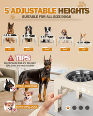 Jovrun elevated dog bowls stainless-steel-dishes deliver durable, easy-to-clean bowls for kibble or water